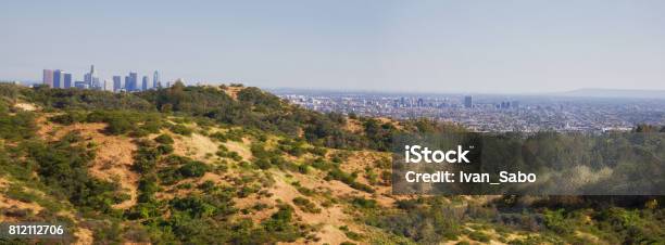 Panorama Landscape Of Los Angeles Stock Photo - Download Image Now - Architecture, Blue, Built Structure