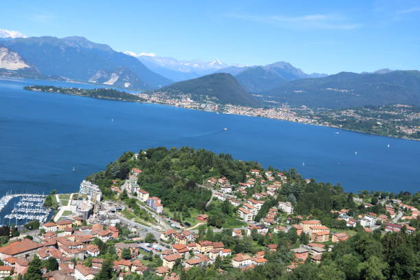 istock Laveno Mombello and Lake Maggiore in summer, Lombardy Italy 812127708