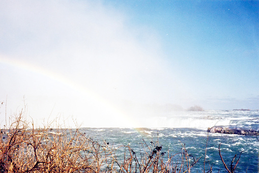 The rainbow in Niagara Falls, in 2002, Canada