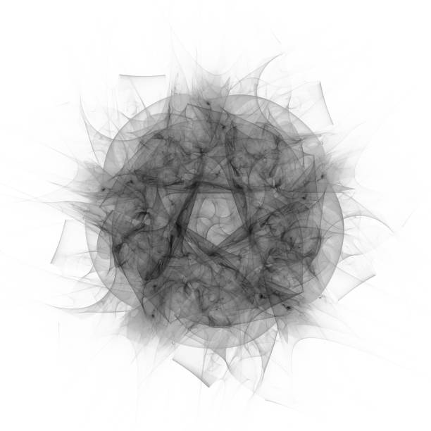 istock Monochrome abstract fractal illustration 812133396