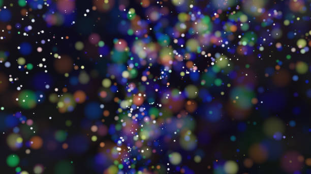 istock Beautiful colorful bokeh blurred background defocused lights 812133494