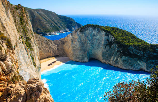 istock Most Incredible Navagio Beach or Shipwreck Beach. Zakynthos, Greece. 812133618