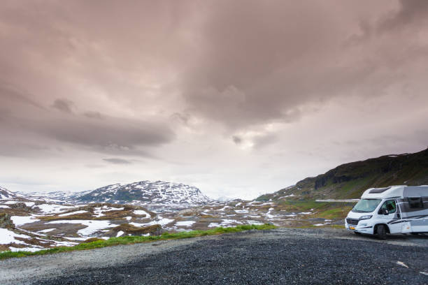 istock Camper car in norwegian mountains 812133868