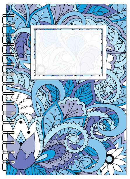 Ilustración de Cubierta Azul Zen Diseño Floral De La Notebook y más  Vectores Libres de Derechos de Cubierta de libro - Cubierta de libro,  Diseño floral, Mandala - iStock