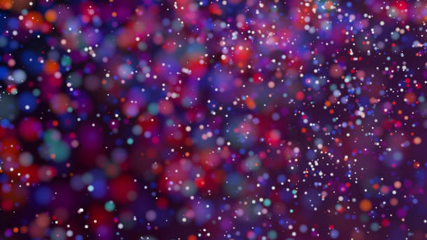 istock Beautiful colorful bokeh blurred background defocused lights 812140910