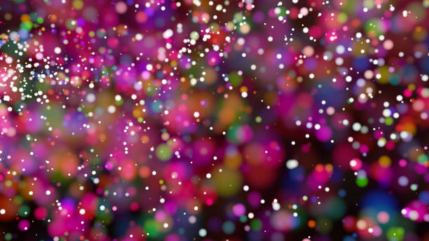 istock Beautiful colorful bokeh blurred background defocused lights 812140924