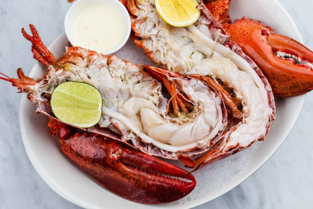 istock Fresh lobster with sauce and lime 812188638
