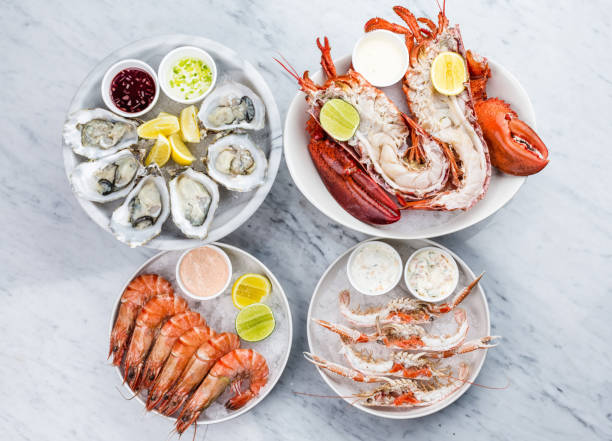 istock Fresh seafood platter with lobster, mussels and oysters 812192926