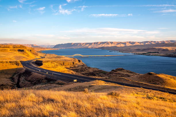 Columbia River and Vantage Bridge I-90,WA