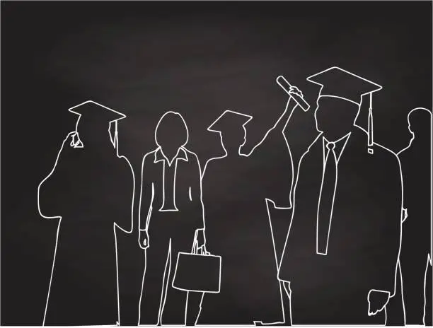 Vector illustration of Graduation Ceremonies