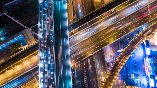 istock aerial view of highway 812259750