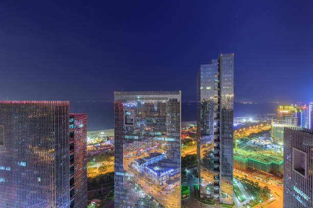Xiamen Guanyinshan Business District Night Scene