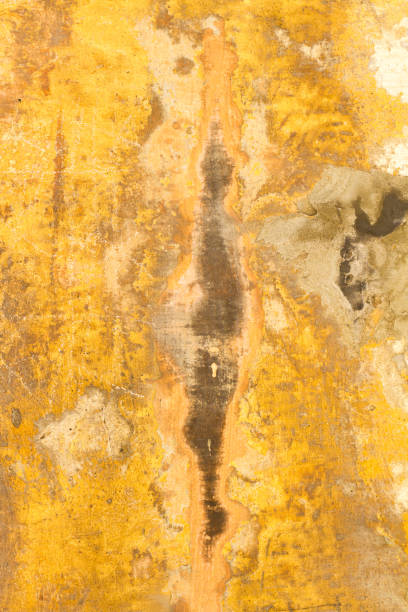istock Old Sicilian Wall Background Texture: Mottled Yellow-Brown 812308134