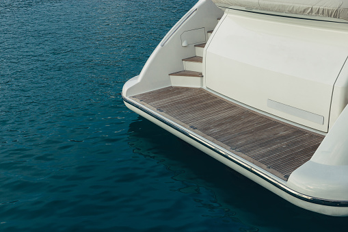 Crucero de lujo popa yate y concepto de Resort de mar azul relax Restion photo