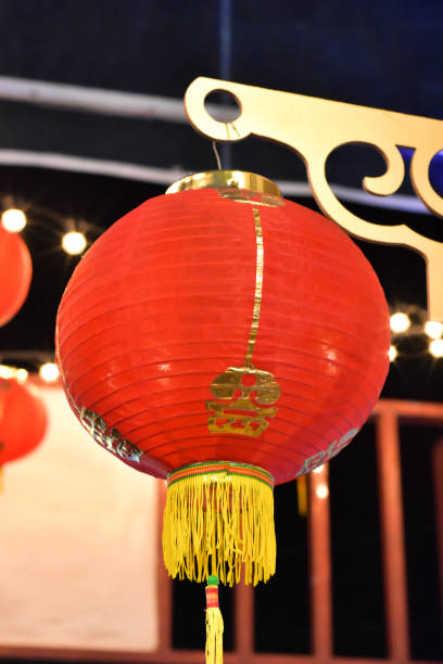 istock Chinese lanterns have a single red color for the night. 812312760