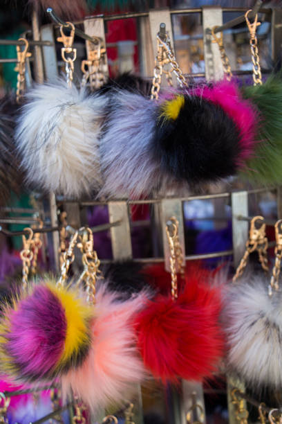 istock Set of colorful  pompoms in the bazaar 812319992