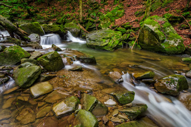 istock small cascade on the river among boulders 812324726