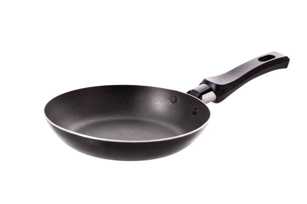 Frying black pan stock photo