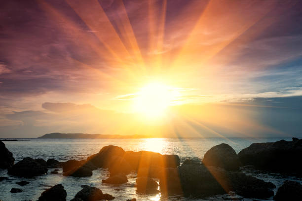 Sunrise in sea, india