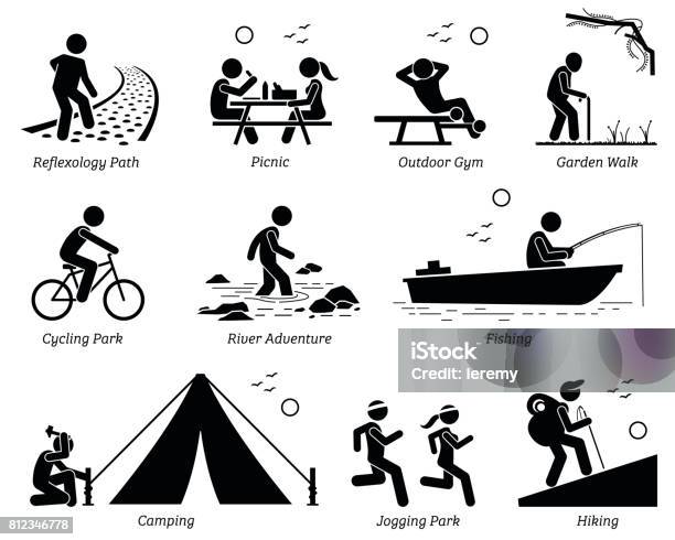 Outdoor Recreation Recreational Lifestyle And Activities Stock Illustration - Download Image Now
