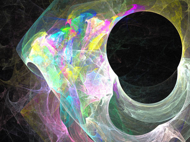 istock image of one Digital Fractal on Black Color 812355906