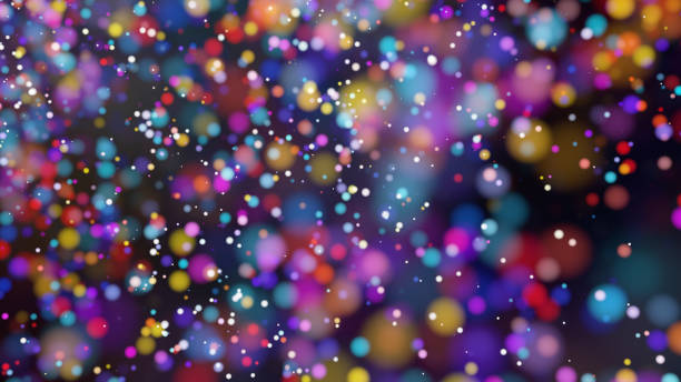istock Beautiful colorful bokeh blurred background defocused lights 812356462