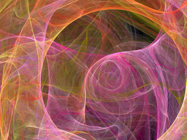 istock image of one Digital Fractal on Black Color 812361244