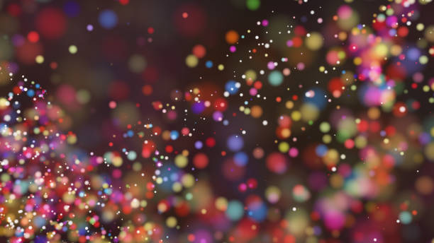 istock Beautiful colorful bokeh blurred background defocused lights 812364250