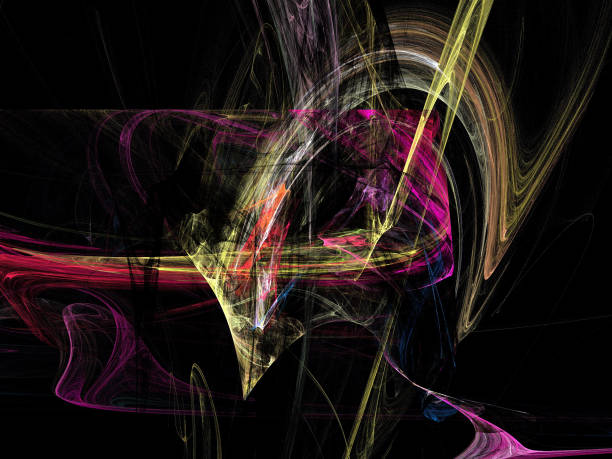 istock image of one Digital Fractal on Black Color 812378740