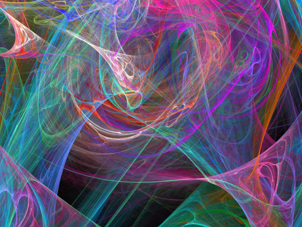 istock image of one Digital Fractal on Black Color 812383572