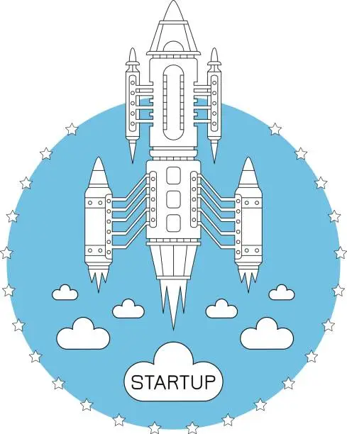 Vector illustration of Startup