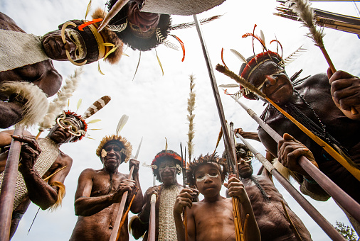Dani tribe Warriors. May 15, 2012 The Baliem Valley, Indonesian, New Guinea