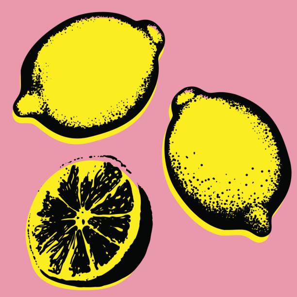 Vector hand drawn lemon. Vector hand drawn lemon. Tropical fruit. Sketch. Pop art. Perfect for invitations, greeting cards, posters.Vector hand drawn lemon. Tropical fruit. Sketch. Pop art. Perfect for invitations, greeting cards, posters. citric acid stock illustrations
