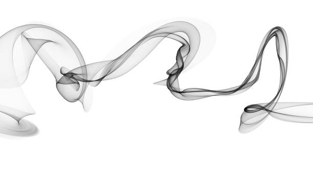 istock 3d illustration of black waves look like smoke 812404738
