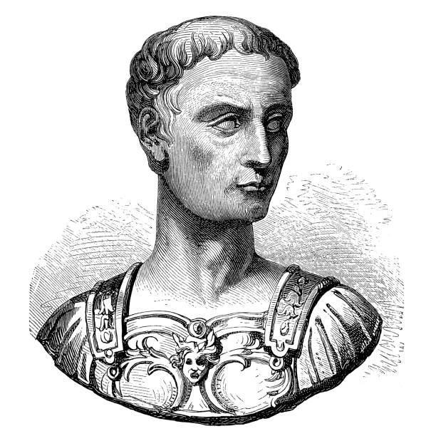 Julius Caesar Illustration of a Julius Caesar julius caesar bust stock illustrations