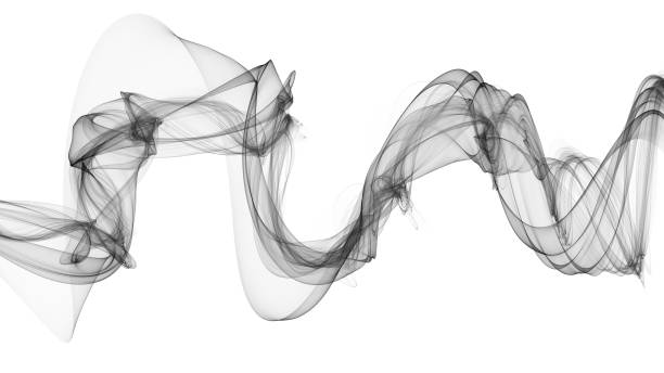 istock 3d illustration of black waves look like smoke 812416838