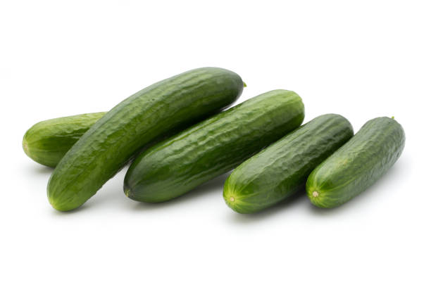 istock Eco cucumber on white background. Fresh vegetables. 812419678