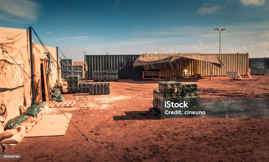 Marine military camp Marine military camp, nobody, anywhere in the world Inside Of Stock Photo