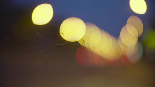 istock Defocused traffic lights at night in Moscow 812426244