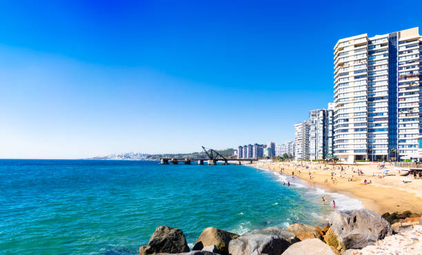 Hotels on the beach in Vina del Mar, Chile