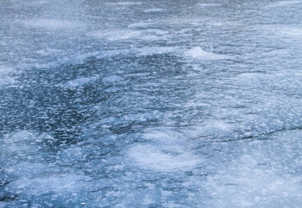 istock Texture of the ice surface. Winter background 812451926