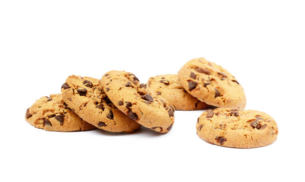 istock Tasty biscuits with chocolate isolated on a white background 812457214