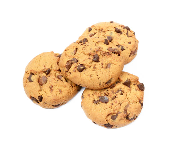 istock Tasty biscuits with chocolate isolated on a white background 812457506