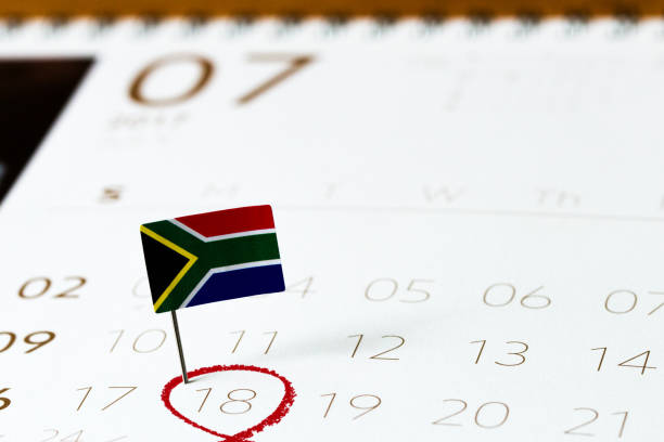 calendario nelson mandela giorno-18 luglio - south africa africa south african culture african culture foto e immagini stock