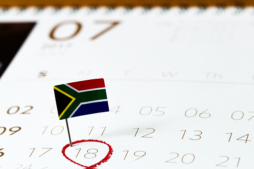 Nelson Mandela day-July 18 calendar