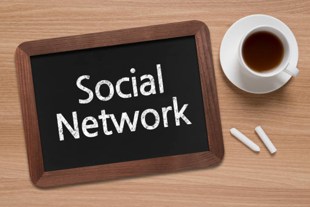 istock Social Network - Business Chalkboard Background 812466786