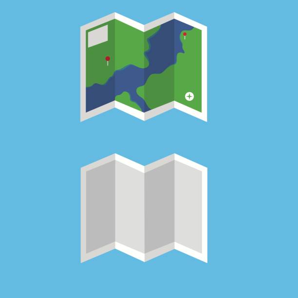10,400+ Folded Map Stock Illustrations, Royalty-Free Vector Graphics ...