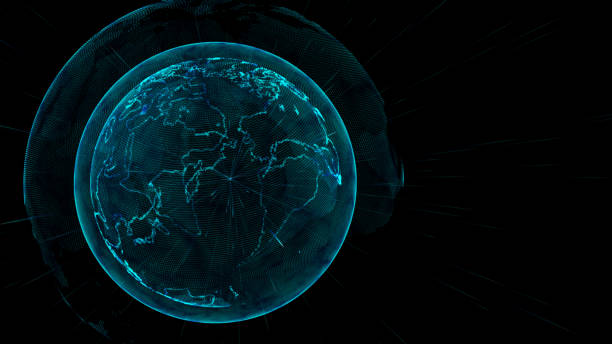 istock Global network connection concept.Internet concept global.Close up earth sphere with grid line. 812472886