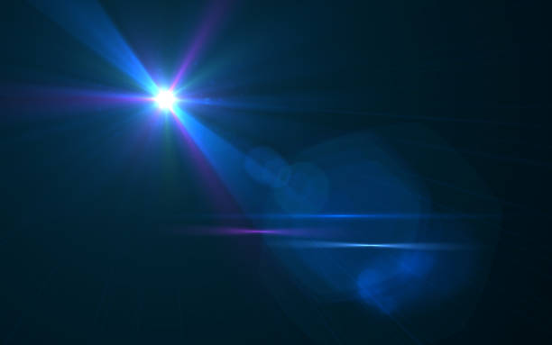 istock Digital lens flare in black background 812473068