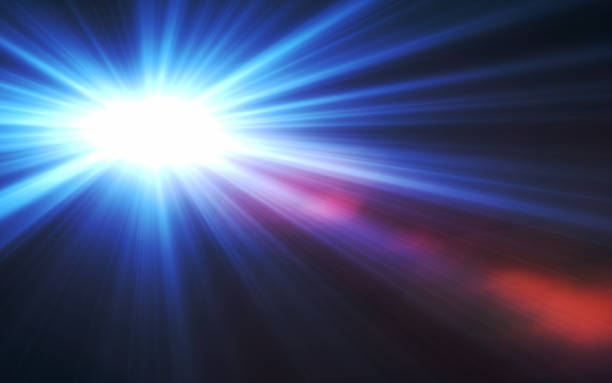 istock Abstract large lens flare light over black background 812473422